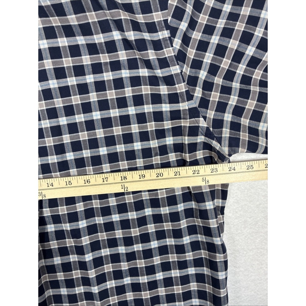 Brooks Brothers 1818 Non-Iron Slim Fit XL Blue Plaid L/S Men's Oxford Logo Check - Picture 9 of 14